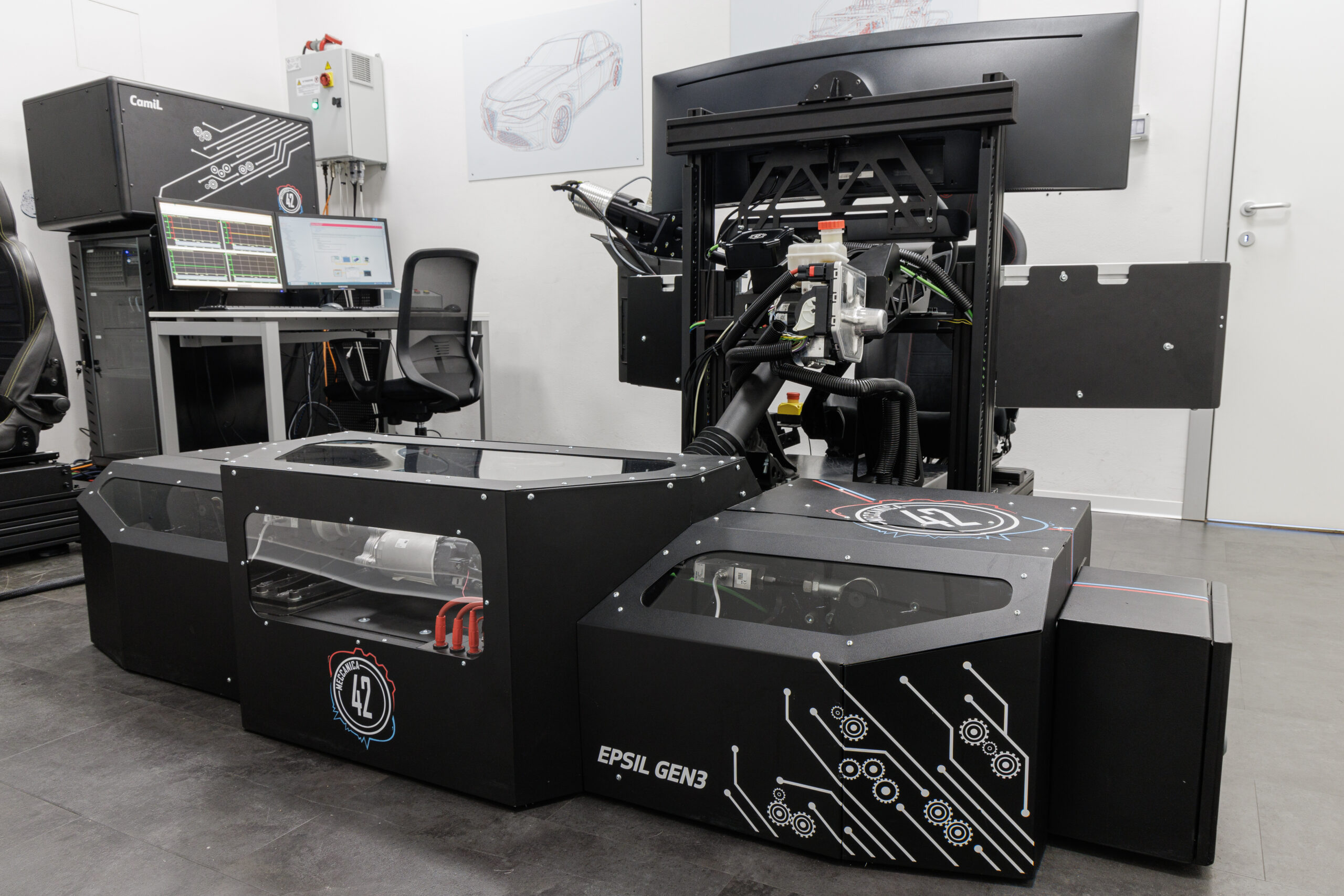 Back view of the Simulation Station
