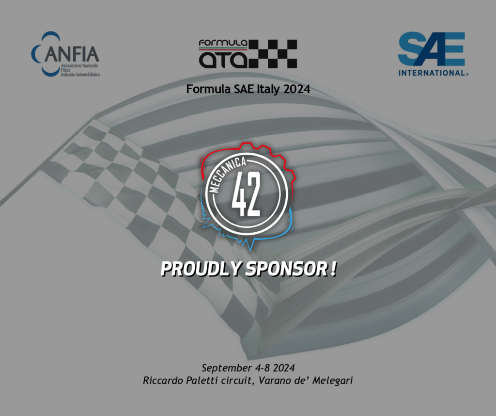 Meccanica 42 official sponsor of Formula SAE Italy 2024